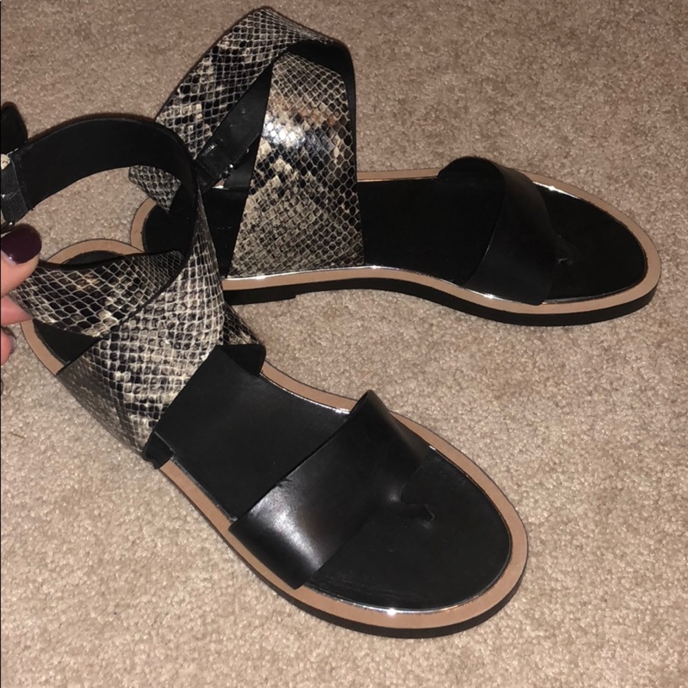Vince snakeskin sandals